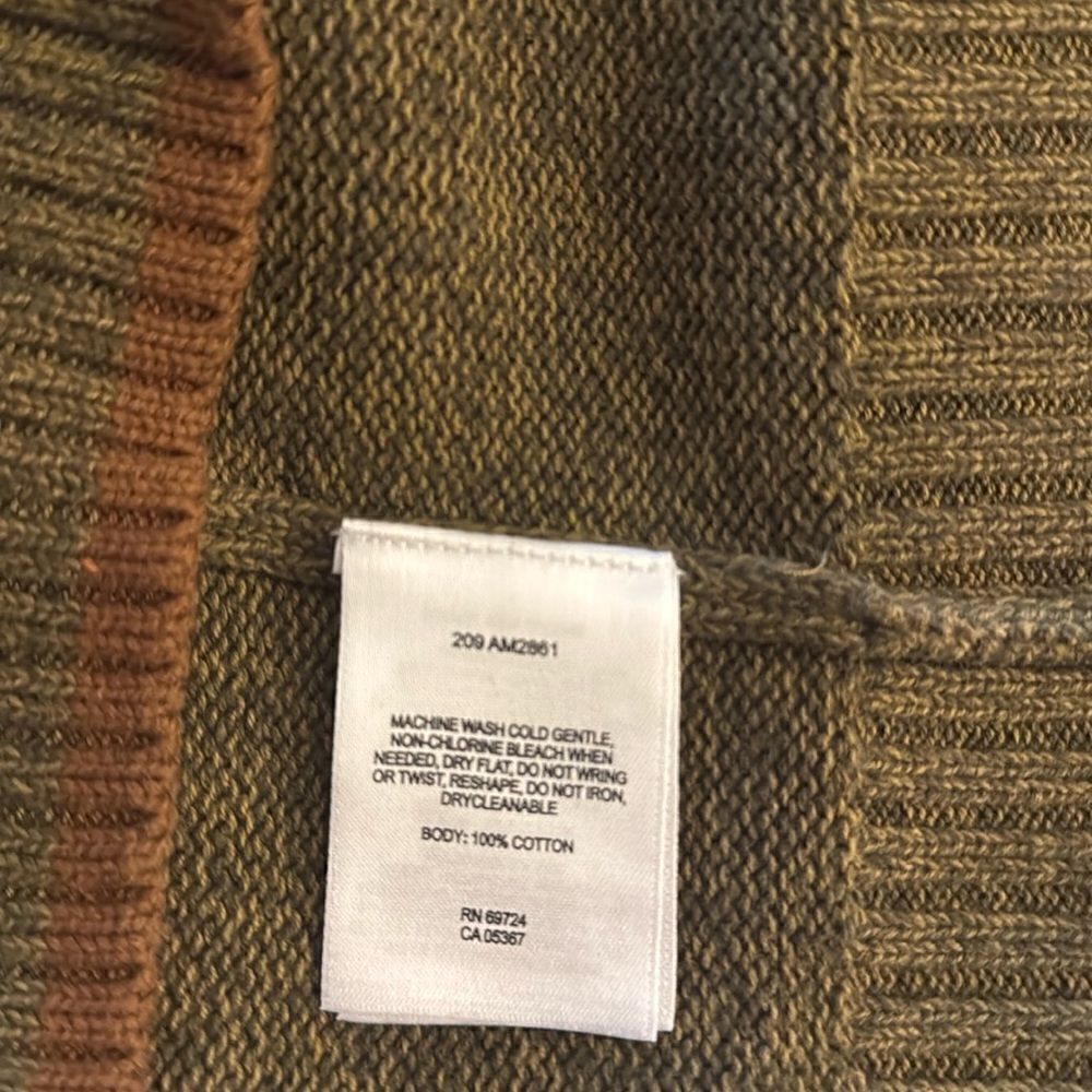 Columbia Sportswear Mens’ Cotton Full Zipper Pullover Sweater. Size Medium. - Picture 8 of 8
